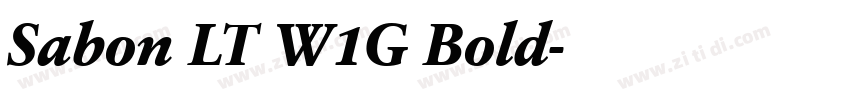 Sabon LT W1G Bold字体转换 Sabon LT W1G Bold字体转换